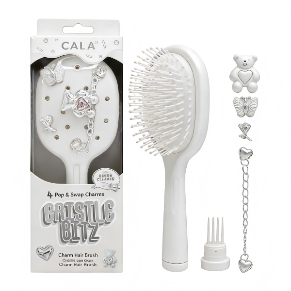 CALA White Bristle Blitz Charm Hair Brush Kit - 6pc